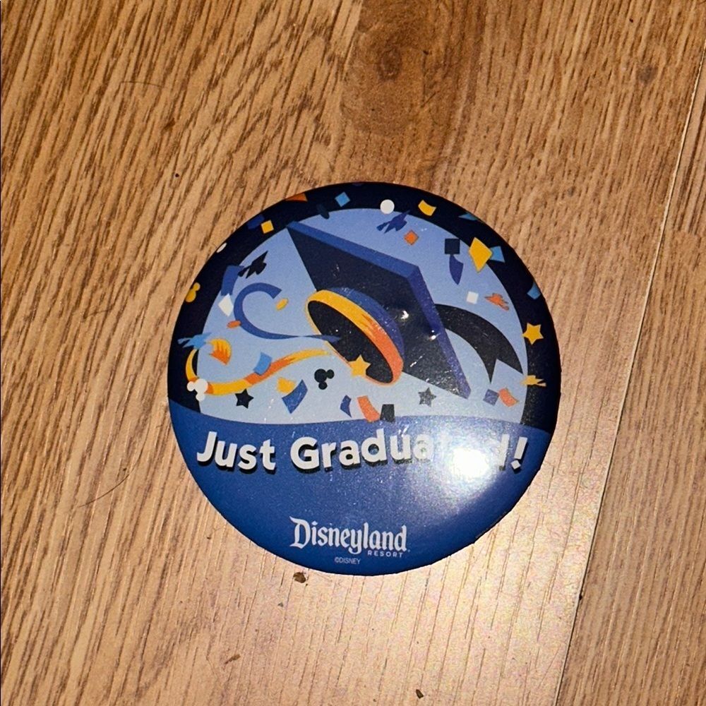 Disneyland "Just Graduated" Celebration Button Pin – Disney Parks Souvenir